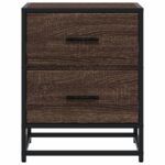 vidaXL Nočná skrinka hnedý dub 40x31x50 cm kompozitné drevo – Obrázok 5