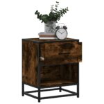 vidaXL Nočný stolík dymový dub 40x31x50 cm kompozitné drevo – Obrázok 4