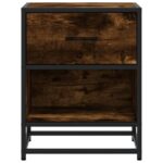 vidaXL Nočný stolík dymový dub 40x31x50 cm kompozitné drevo – Obrázok 5