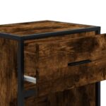 vidaXL Nočný stolík dymový dub 40x31x50 cm kompozitné drevo – Obrázok 9