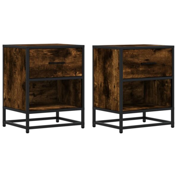 vidaXL Nočné stolíky 2 ks dymový dub 40x31x50 cm kompozitné drevo – Obrázok 2