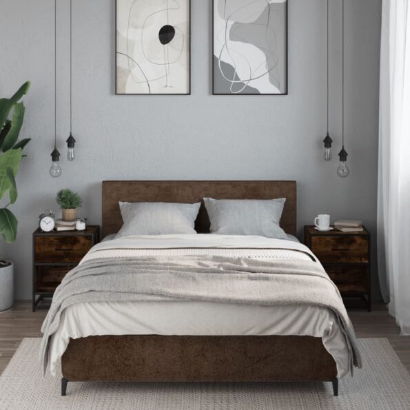vidaXL Nočné stolíky 2 ks dymový dub 40x31x50 cm kompozitné drevo – Obrázok 3