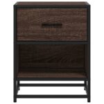 vidaXL Nočná skrinka hnedý dub 40x31x50 cm kompozitné drevo – Obrázok 5