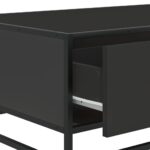 vidaXL Konferenčný stolík, čierny 90x57x35 cm, kompozitné drevo+kov – Obrázok 10