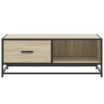 vidaXL Konferenčný stolík dub sonoma 90x57x35 cm kompozit. drevo a kov – Obrázok 5