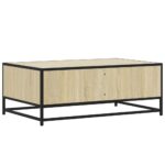 vidaXL Konferenčný stolík dub sonoma 90x57x35 cm kompozit. drevo a kov – Obrázok 7