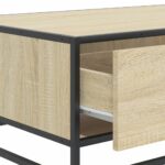 vidaXL Konferenčný stolík dub sonoma 90x57x35 cm kompozit. drevo a kov – Obrázok 10