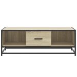 vidaXL Konferenčný stolík dub sonoma 100x57x35 cm kompozit.drevo a kov – Obrázok 5