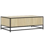 vidaXL Konferenčný stolík dub sonoma 100x57x35 cm kompozit.drevo a kov – Obrázok 7