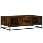 vidaXL Konferenčný stolík dymový dub 100x57x35 cm kompozit.drevo a kov – Obrázok 2