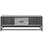 vidaXL Konferenčný stolík sivý sonoma 100x57x35cm kompozit.drevo a kov – Obrázok 5