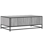 vidaXL Konferenčný stolík sivý sonoma 100x57x35cm kompozit.drevo a kov – Obrázok 7