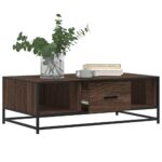 vidaXL Konferenčný stolík hnedý dub 100x57x35 cm kompozit. drevo a kov – Obrázok 4