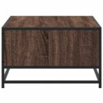 vidaXL Konferenčný stolík hnedý dub 100x57x35 cm kompozit. drevo a kov – Obrázok 6