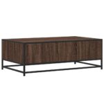 vidaXL Konferenčný stolík hnedý dub 100x57x35 cm kompozit. drevo a kov – Obrázok 7