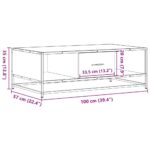 vidaXL Konferenčný stolík hnedý dub 100x57x35 cm kompozit. drevo a kov – Obrázok 11