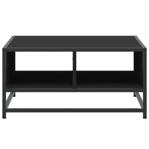 vidaXL Konferenčný stolík čierny 60,5x60,5x30cm kompozitné drevo a kov – Obrázok 5