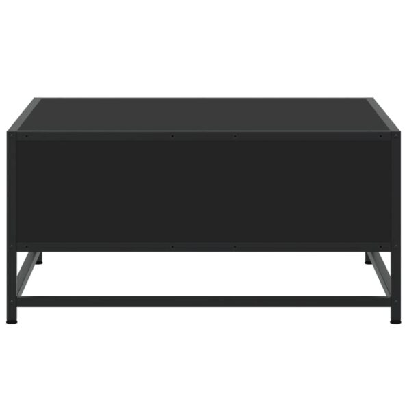 vidaXL Konferenčný stolík čierny 60,5x60,5x30cm kompozitné drevo a kov – Obrázok 6