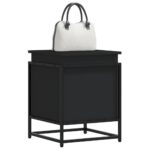 vidaXL Úložný box s vekom čierny 40x40x51,5 cm kompozitné drevo