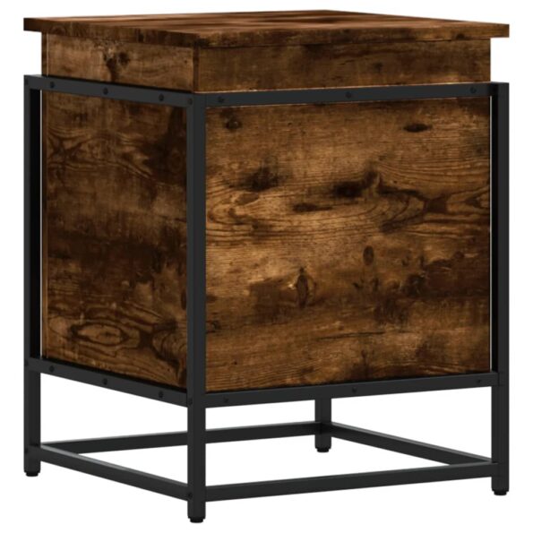 vidaXL Úložný box s vekom dymový dub 40x40x51,5 cm kompozitné drevo – Obrázok 2