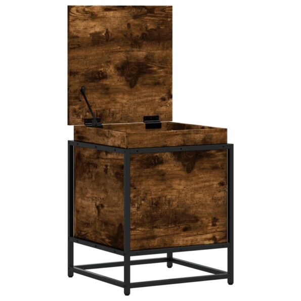 vidaXL Úložný box s vekom dymový dub 40x40x51,5 cm kompozitné drevo – Obrázok 7