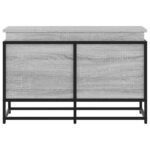 vidaXL Úložný box s vekom sivá sonoma 80x40x51,5 cm kompozitné drevo – Obrázok 4