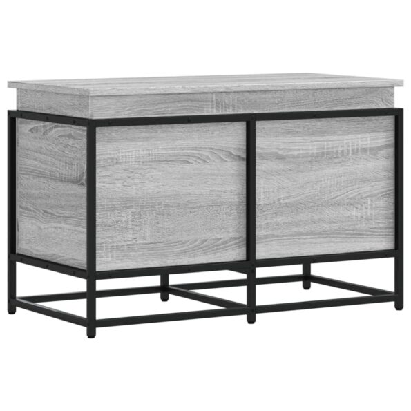 vidaXL Úložný box s vekom sivá sonoma 80x40x51,5 cm kompozitné drevo – Obrázok 6