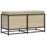 vidaXL Úložný box s vekom dub sonoma 100x40x51,5 cm kompozitné drevo – Obrázok 2
