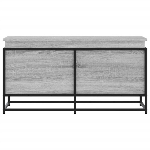 vidaXL Úložný box s vekom sivá sonoma 100x40x51,5 cm kompozitné drevo – Obrázok 4