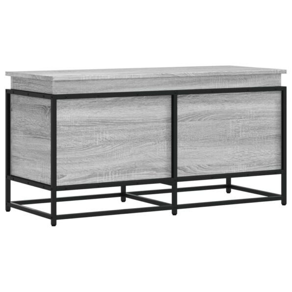 vidaXL Úložný box s vekom sivá sonoma 100x40x51,5 cm kompozitné drevo – Obrázok 6