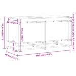 vidaXL Úložný box s vekom sivá sonoma 100x40x51,5 cm kompozitné drevo – Obrázok 10