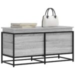 vidaXL Úložný box s vekom sivá sonoma 100x40x51,5 cm kompozitné drevo
