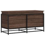 vidaXL Úložný box s vekom hnedý dub 100x40x51,5 cm kompozitné drevo – Obrázok 2