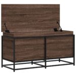 vidaXL Úložný box s vekom hnedý dub 100x40x51,5 cm kompozitné drevo – Obrázok 7