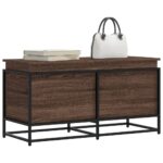 vidaXL Úložný box s vekom hnedý dub 100x40x51,5 cm kompozitné drevo