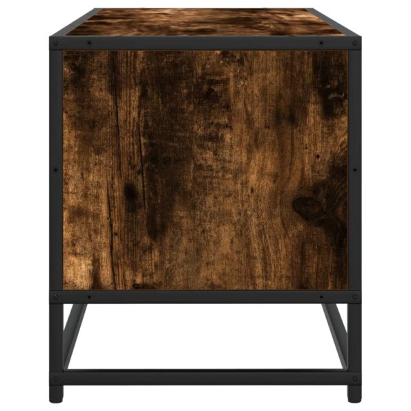 vidaXL TV skrinka dymový dub 80x34,5x40 cm kompozitné drevo a kov – Obrázok 5