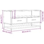 vidaXL TV skrinka dymový dub 80x34,5x40 cm kompozitné drevo a kov – Obrázok 10