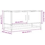 vidaXL TV skrinka dub sonoma 80x34,5x40 cm kompozitné drevo a kov – Obrázok 10