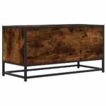 vidaXL TV skrinka dymový dub 80x34,5x40 cm kompozitné drevo a kov – Obrázok 6