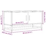 vidaXL TV skrinka dymový dub 80x34,5x40 cm kompozitné drevo a kov – Obrázok 10