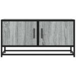 vidaXL TV skrinka sivá sonoma 80x34,5x40 cm kompozitné drevo a kov – Obrázok 4