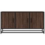 vidaXL TV skrinka hnedý dub 100x35x50 cm kompozitné drevo a kov – Obrázok 4