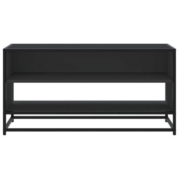 vidaXL TV skrinka čierna 91x40x46 cm kompozitné drevo a kov – Obrázok 4