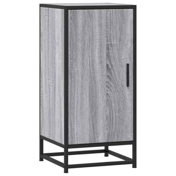 vidaXL Komoda sivá sonoma 35,5x35x76 cm kompozitné drevo a kov – Obrázok 2