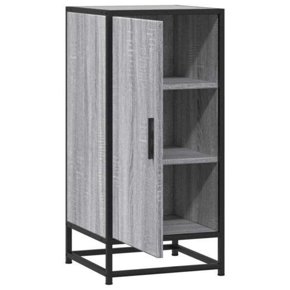 vidaXL Komoda sivá sonoma 35,5x35x76 cm kompozitné drevo a kov – Obrázok 7