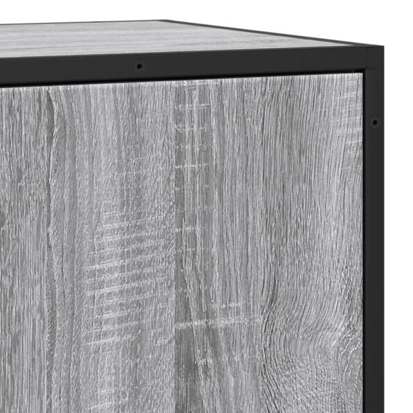 vidaXL Komoda sivá sonoma 35,5x35x76 cm kompozitné drevo a kov – Obrázok 9