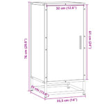 vidaXL Komoda sivá sonoma 35,5x35x76 cm kompozitné drevo a kov – Obrázok 11