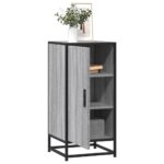 vidaXL Komoda sivá sonoma 35,5x35x76 cm kompozitné drevo a kov
