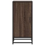 vidaXL Komoda hnedý dub 35,5x35x76 cm kompozitné drevo a kov – Obrázok 4