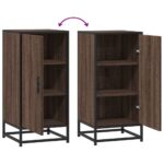 vidaXL Komoda hnedý dub 35,5x35x76 cm kompozitné drevo a kov – Obrázok 8